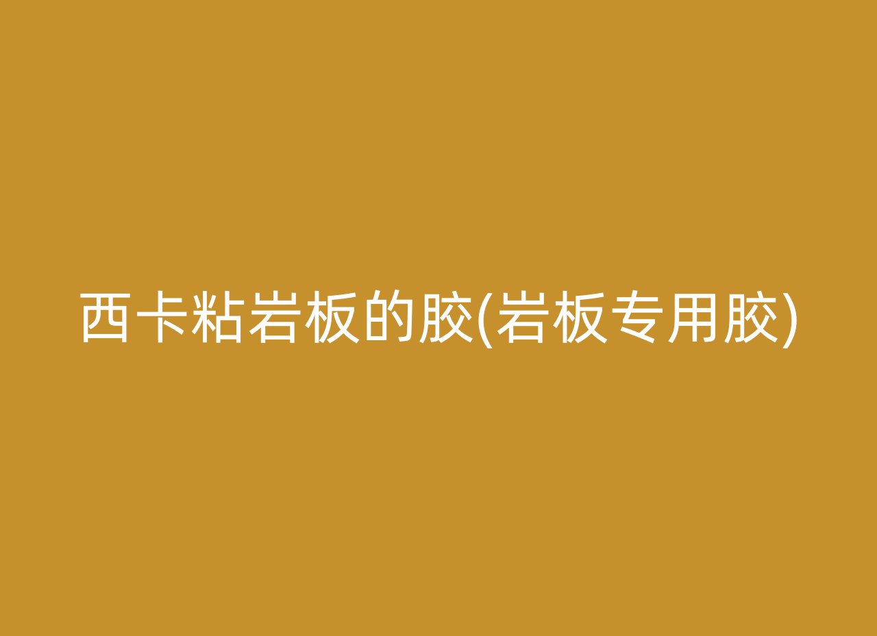 西卡粘岩板的胶(岩板专用胶)