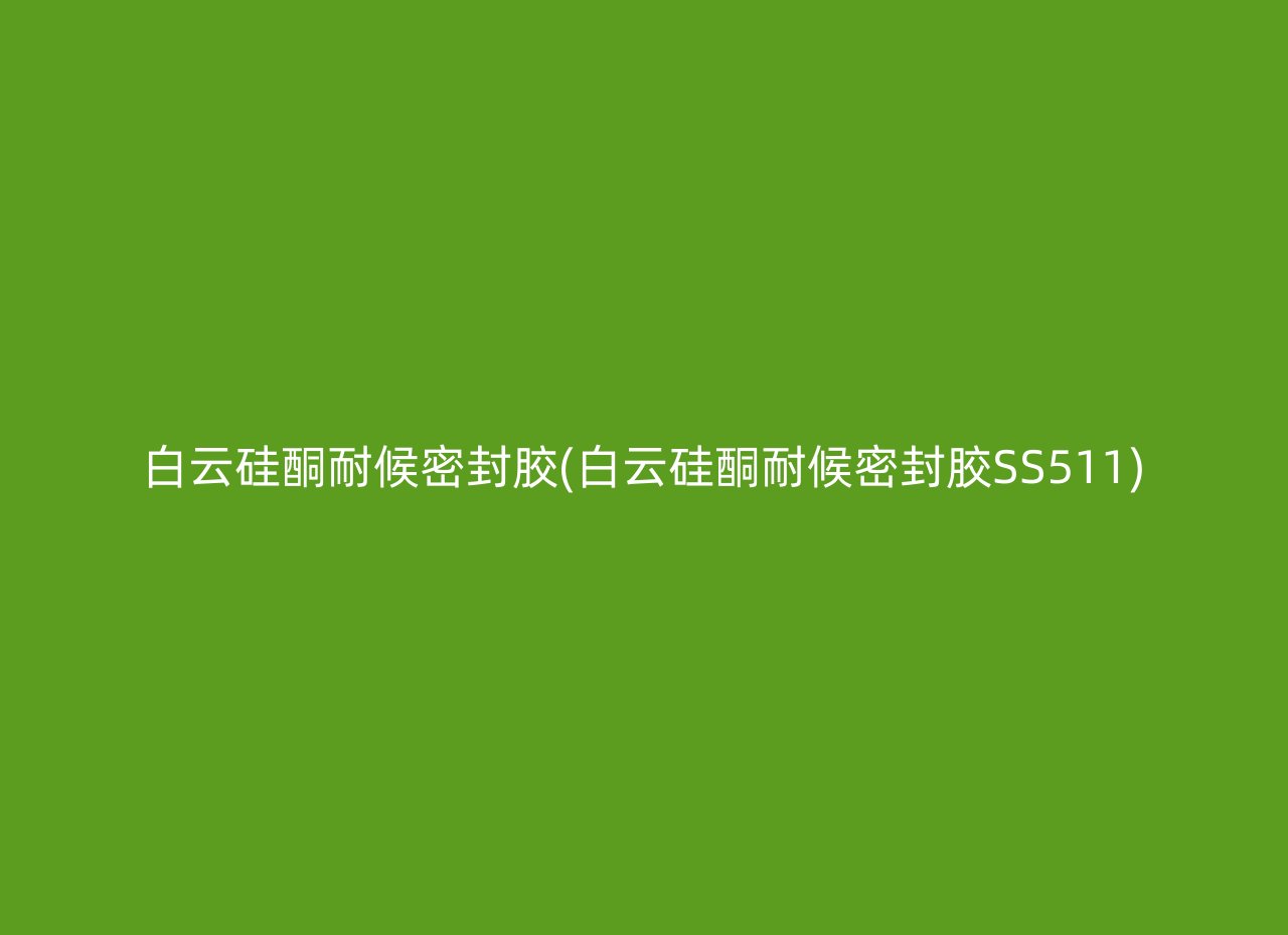 白云硅酮耐候密封胶(白云硅酮耐候密封胶SS511)
